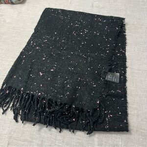 H&M black and pink speckled scarf